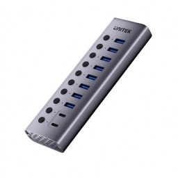HUB USB-C Unitek 10 en 1 5Gbps con interruptor