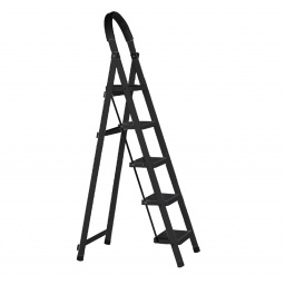Escalera 5 escalones negra