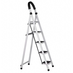 Escalera 5 escalones negra / blanca