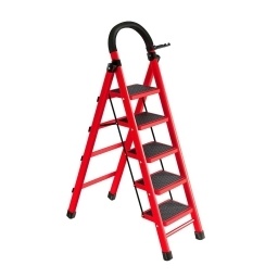 Escalera 5 escalones negra / roja