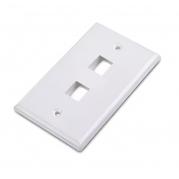 Plaqueta RJ45 NRG+ 2 puertos blanca