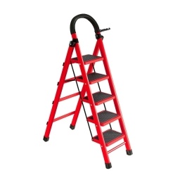 Escalera 5 escalones negra / roja