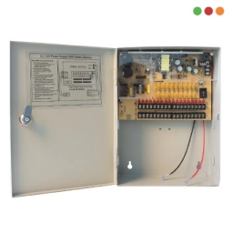 Fuente con gabinete 12v 10ah 9ch con respaldo