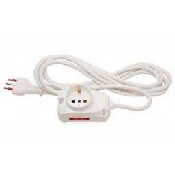 Alargue 3 metros 1xSchuko + 2x3L a ficha 3L Conatel